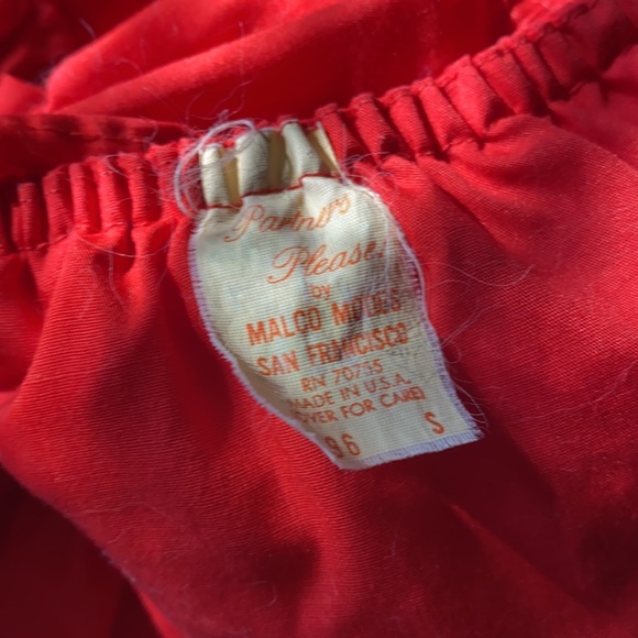 VINTAGE Red Ruffle Square-dancing 2 Piece Set - Picture 9 of 9